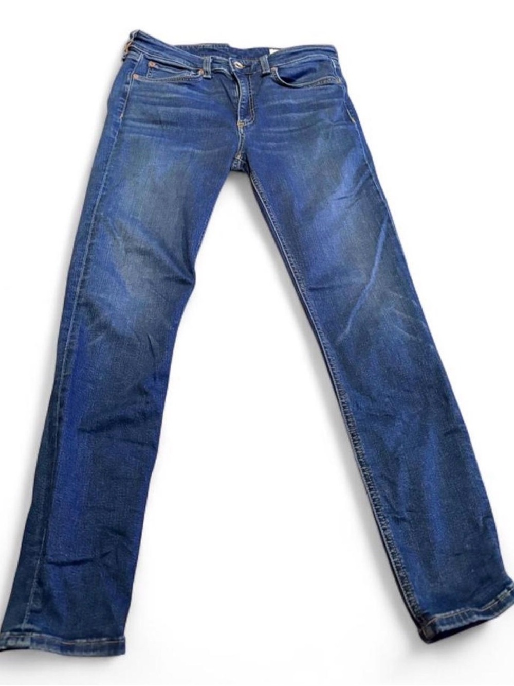 rag & bone Cate W 28 Mid-Rise Ankle Skinny Stevie Blue Stretch Denim Made in USA